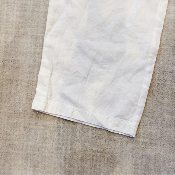 Eileen Fisher White Organic Linen Cropped Pants Sz M NEW - Picture 11 of 14